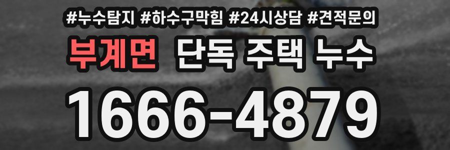 부계면 단독 주택 누수