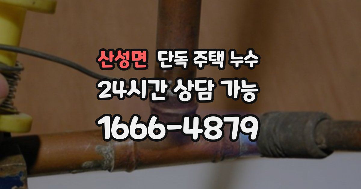 산성면 단독 주택 누수