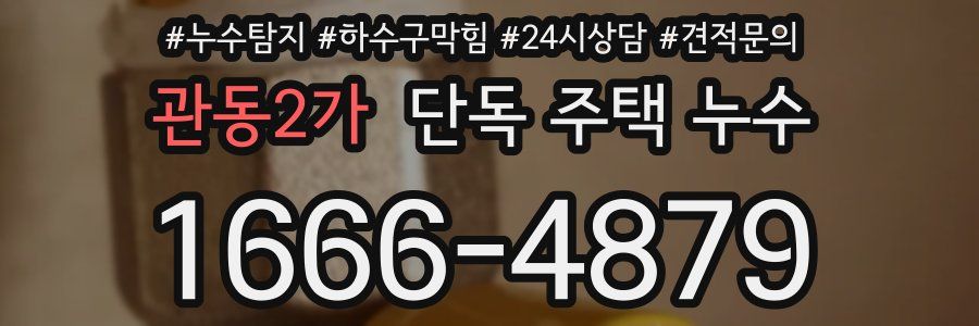 관동2가 단독 주택 누수