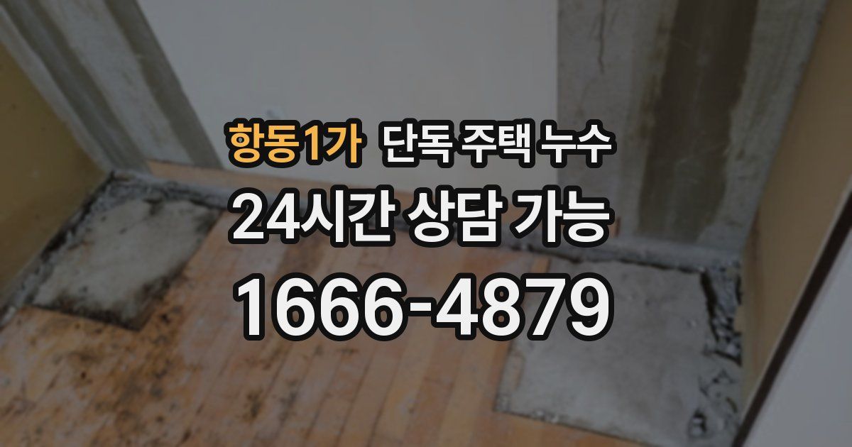 항동1가 단독 주택 누수