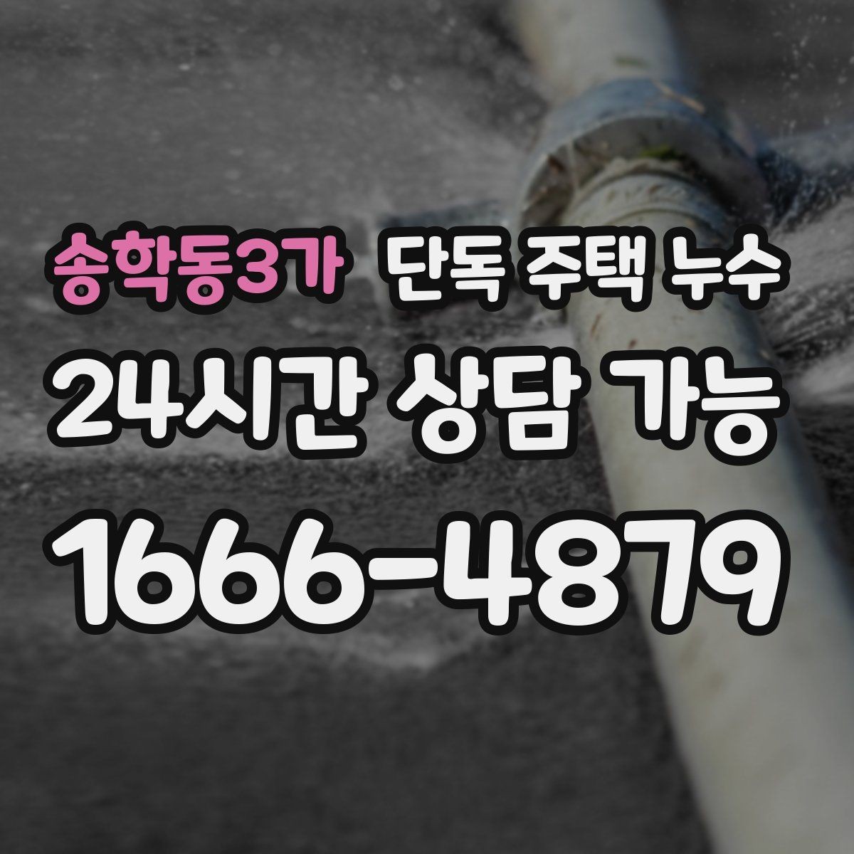 송학동3가 단독 주택 누수 벽 안쪽에서 물 흐르는 소리가 날 때