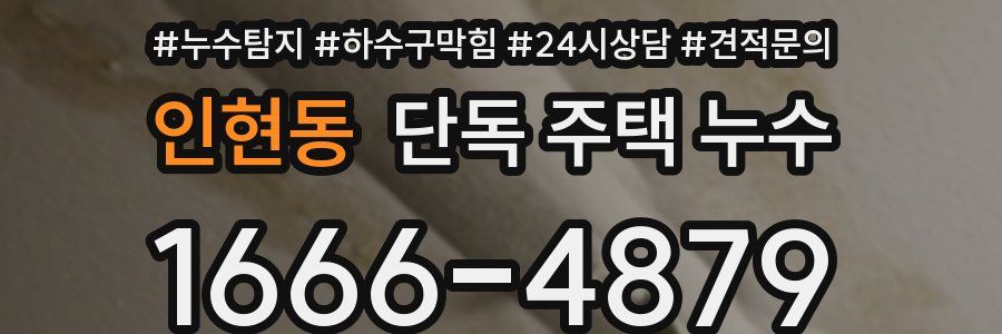 인현동 단독 주택 누수