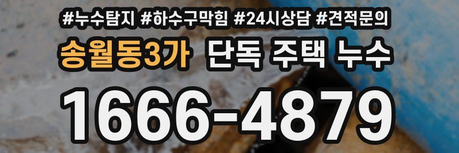 송월동3가 단독 주택 누수