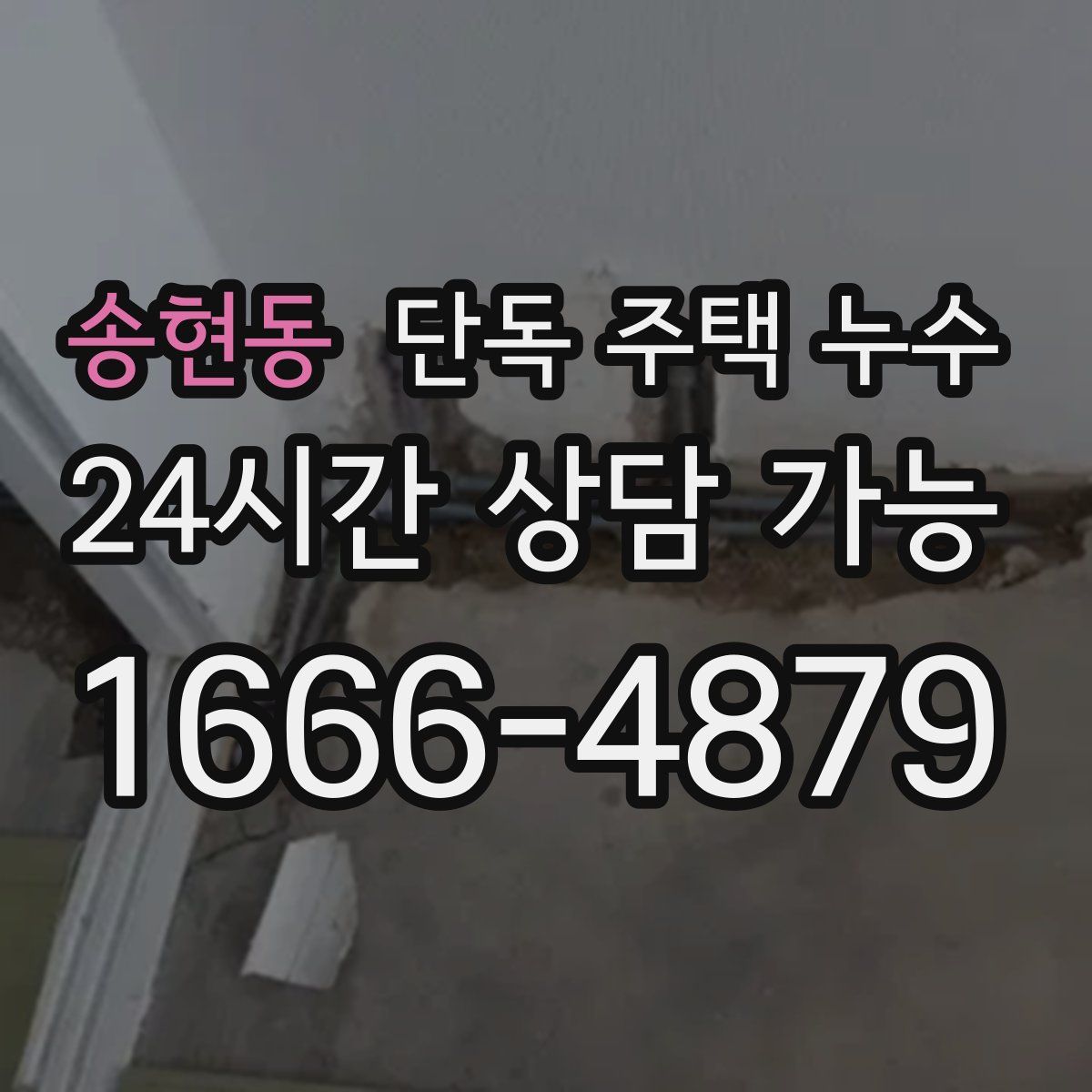 송현동 단독 주택 누수