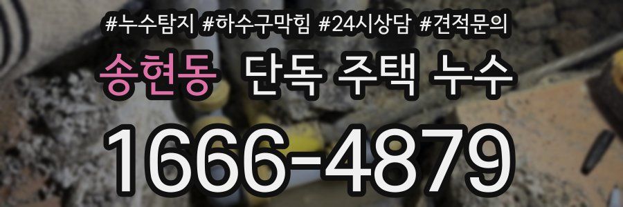 송현동 단독 주택 누수