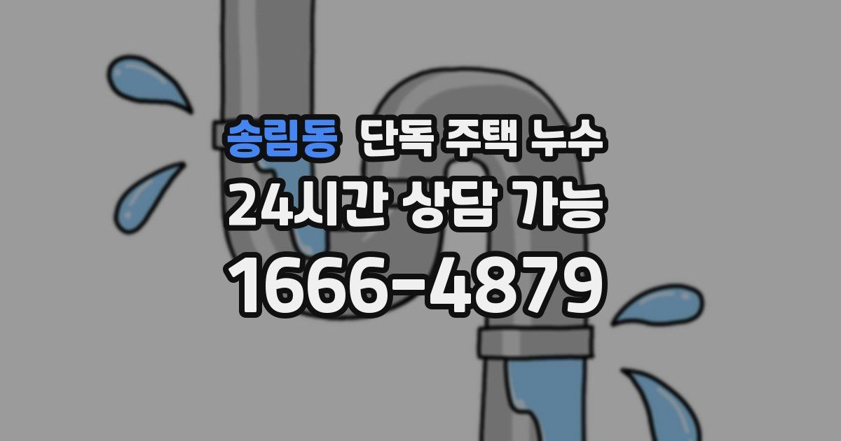 송림동 단독 주택 누수