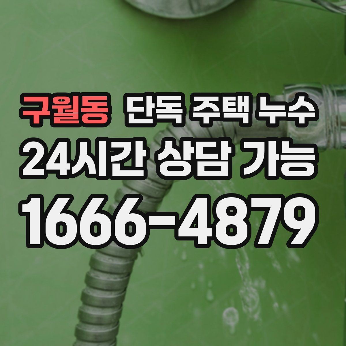 구월동 단독 주택 누수 하수관 냄새와 습기가 같이 올라올 때