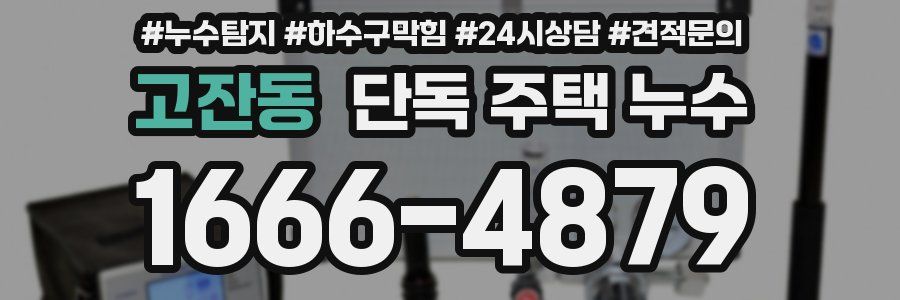 고잔동 단독 주택 누수