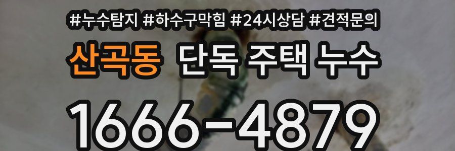 산곡동 단독 주택 누수