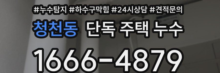 청천동 단독 주택 누수