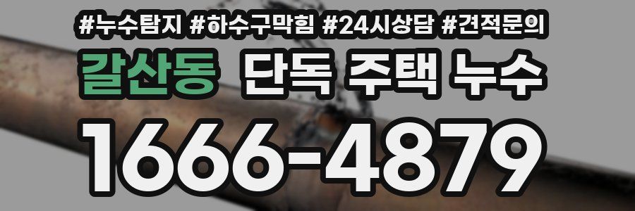 갈산동 단독 주택 누수