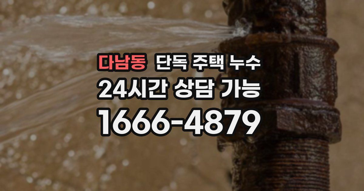 다남동 단독 주택 누수