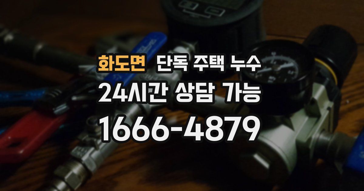 화도면 단독 주택 누수