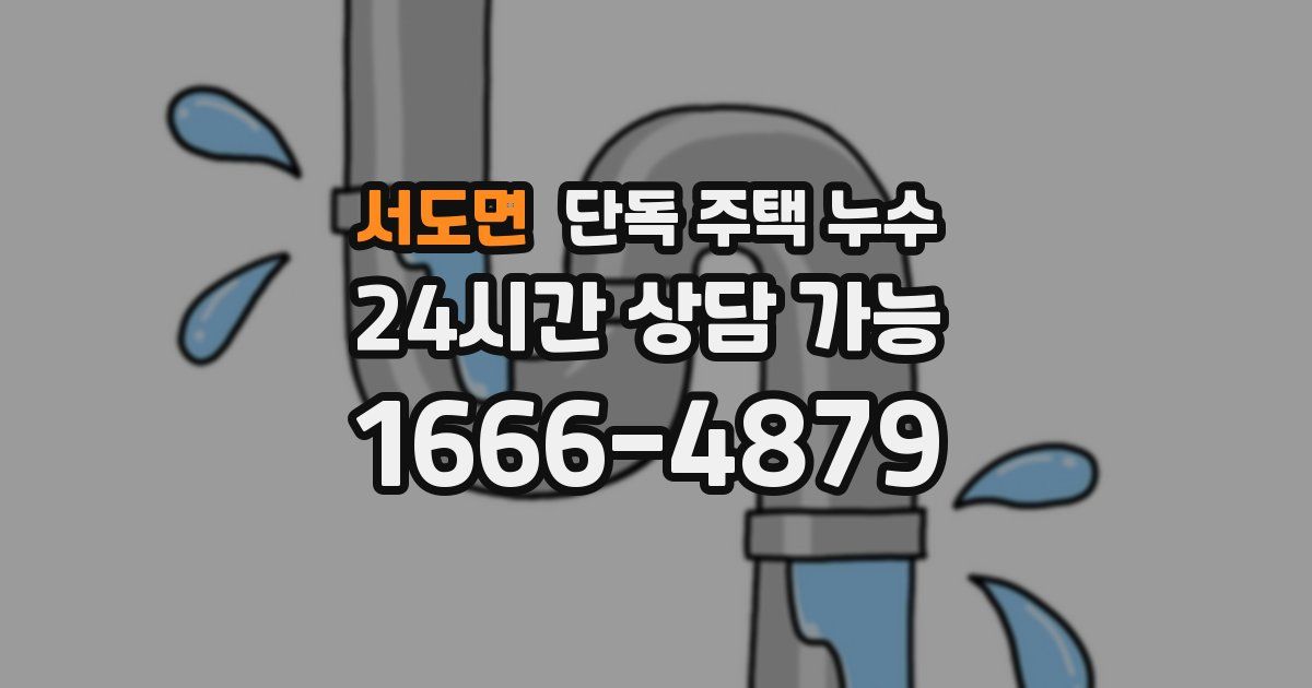 서도면 단독 주택 누수