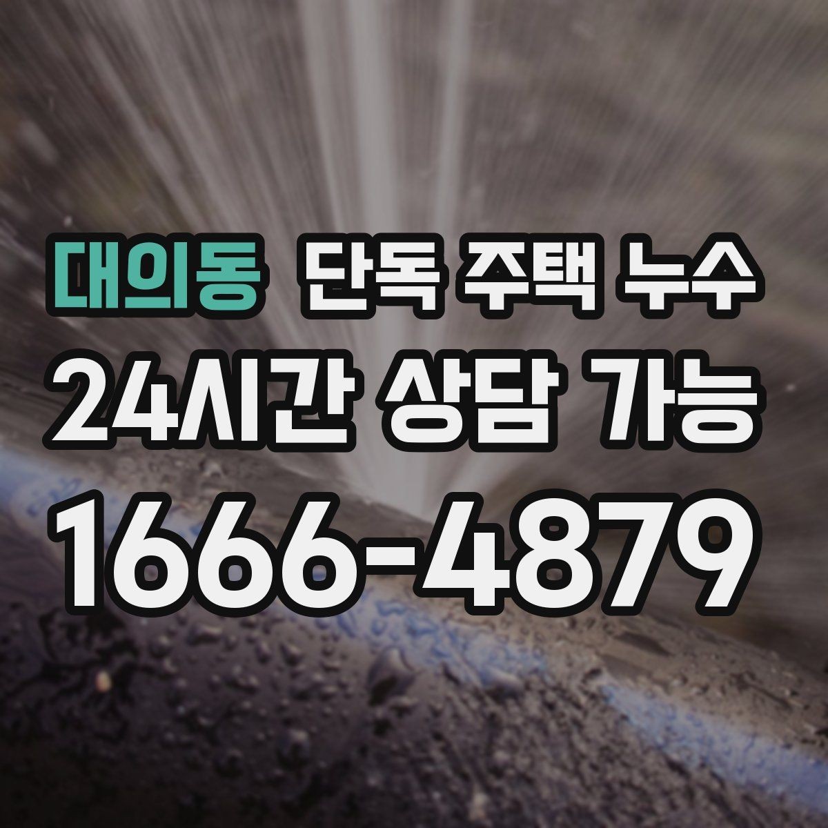 대의동 단독 주택 누수 외벽 균열이 작은데도 물이 스며드는 경우