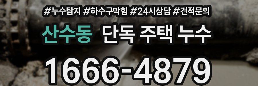 산수동 단독 주택 누수