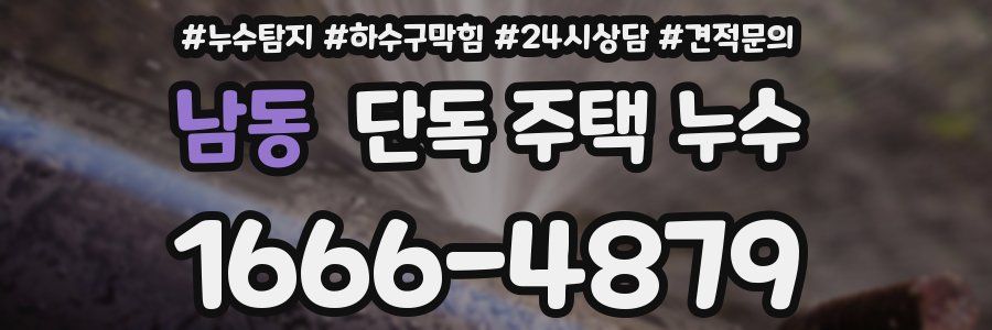 남동 단독 주택 누수