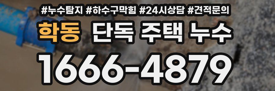 학동 단독 주택 누수