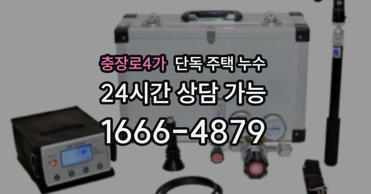 충장로4가 단독 주택 누수