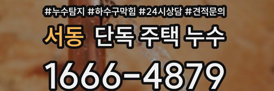 서동 단독 주택 누수