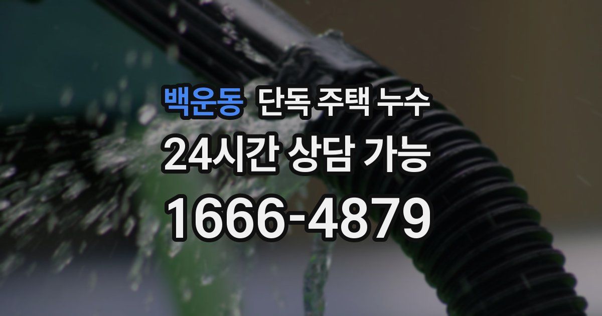 백운동 단독 주택 누수