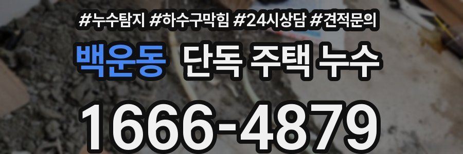 백운동 단독 주택 누수