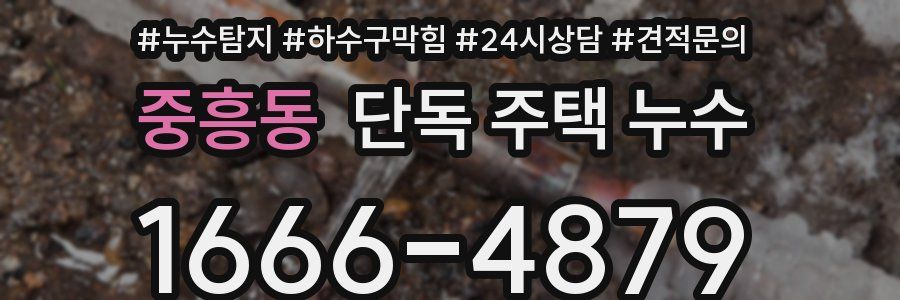 중흥동 단독 주택 누수