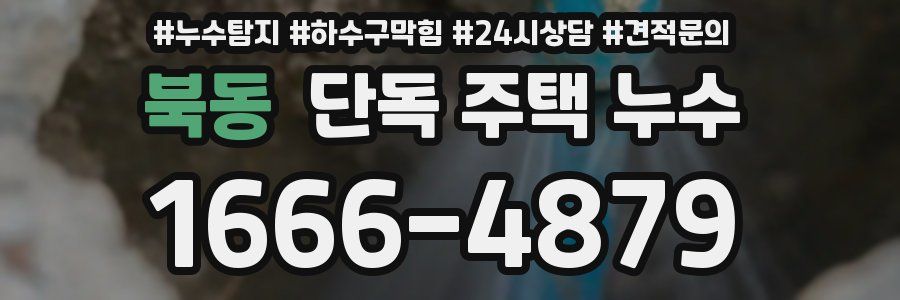 북동 단독 주택 누수