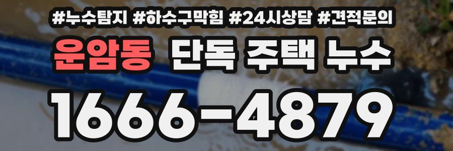 운암동 단독 주택 누수