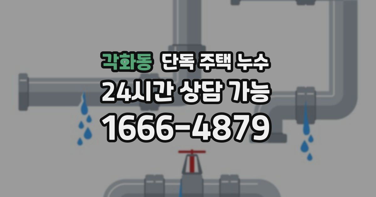 각화동 단독 주택 누수