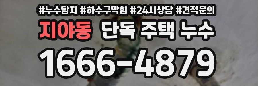 지야동 단독 주택 누수