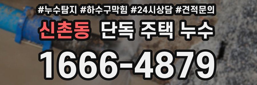 신촌동 단독 주택 누수