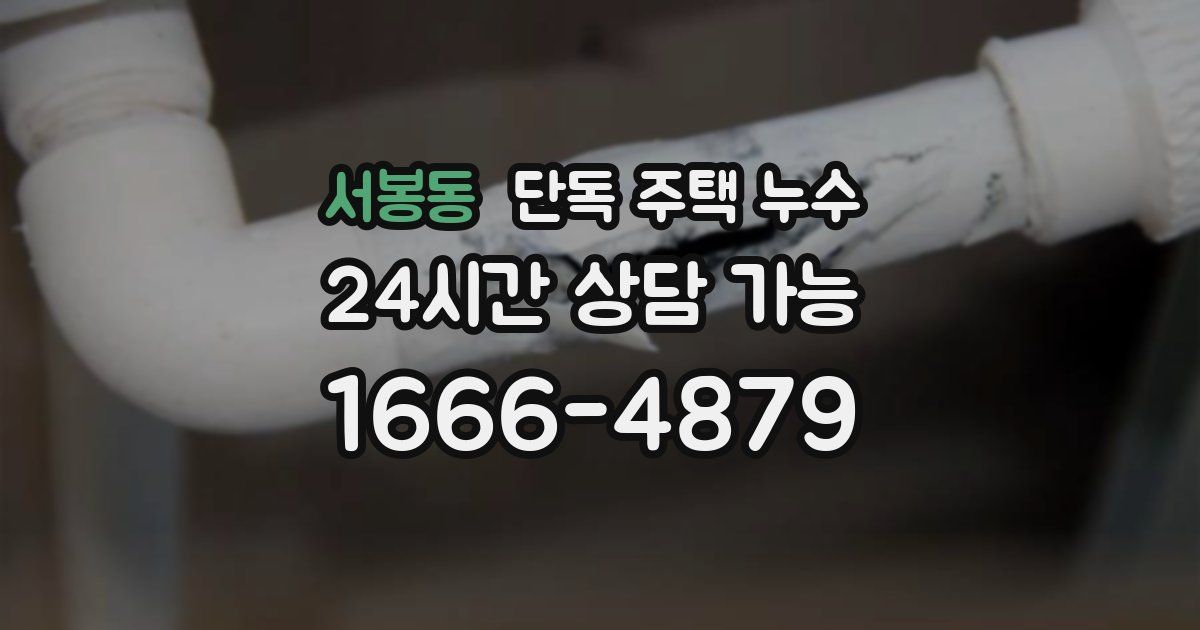 서봉동 단독 주택 누수