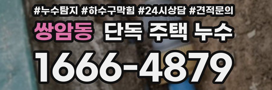 쌍암동 단독 주택 누수