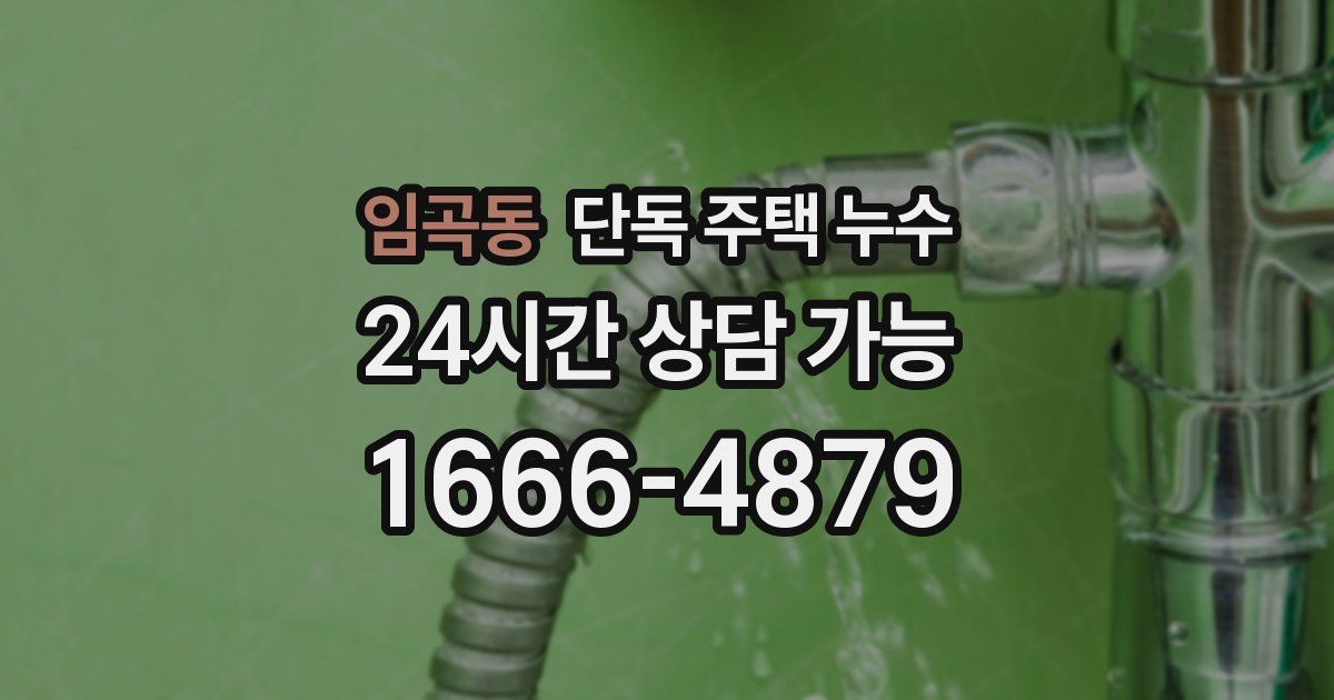 임곡동 단독 주택 누수