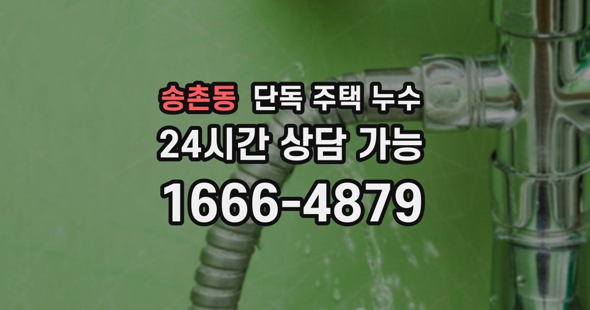 송촌동 단독 주택 누수