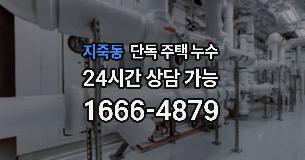 지죽동 단독 주택 누수