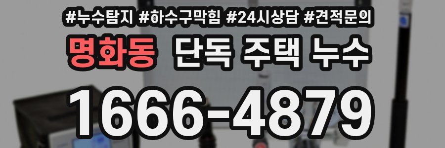 명화동 단독 주택 누수