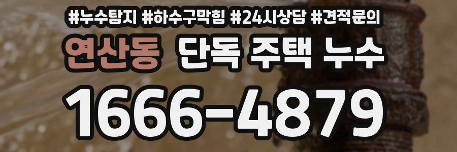 연산동 단독 주택 누수