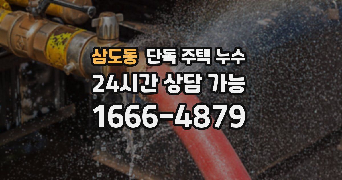 삼도동 단독 주택 누수