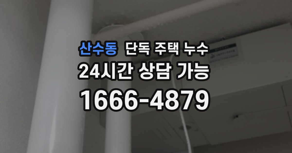 산수동 단독 주택 누수