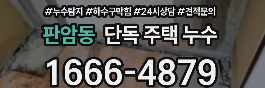 판암동 단독 주택 누수