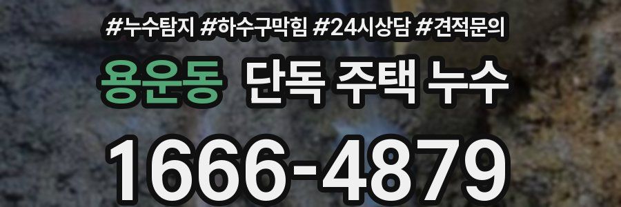 용운동 단독 주택 누수