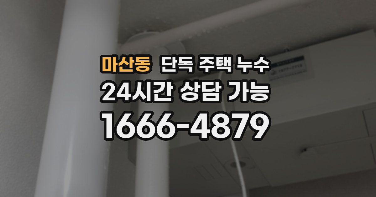 마산동 단독 주택 누수