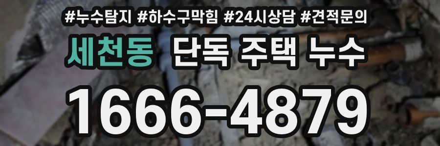 세천동 단독 주택 누수