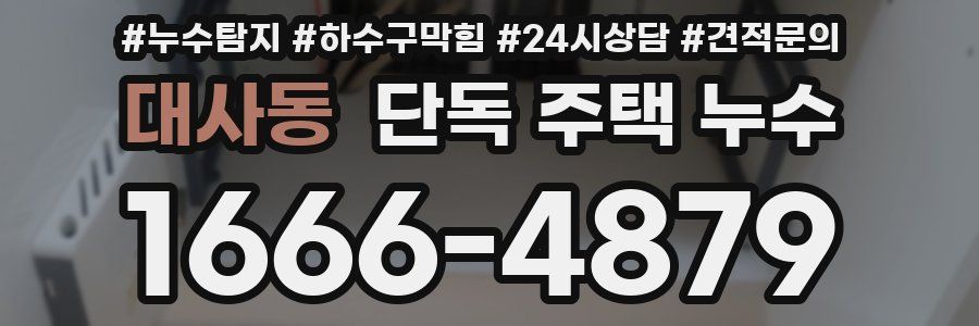 대사동 단독 주택 누수