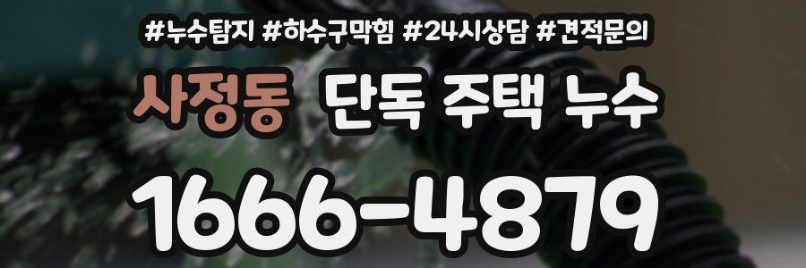 사정동 단독 주택 누수