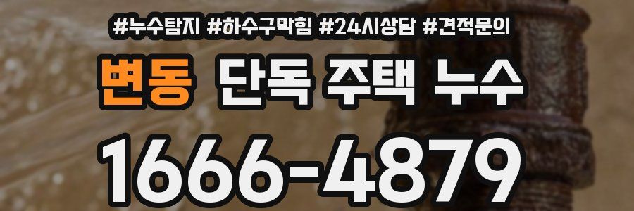 변동 단독 주택 누수