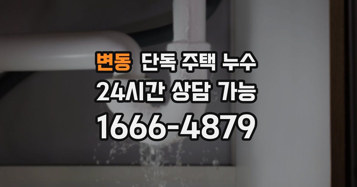 변동 단독 주택 누수