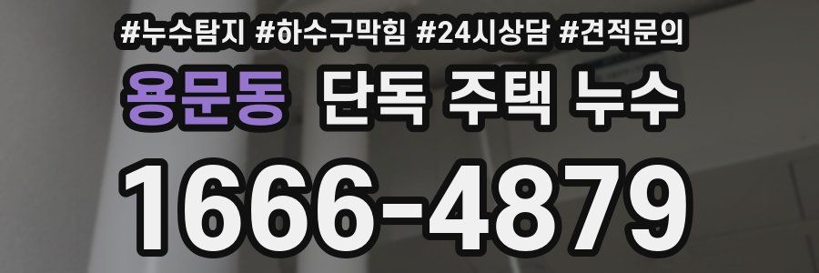 용문동 단독 주택 누수